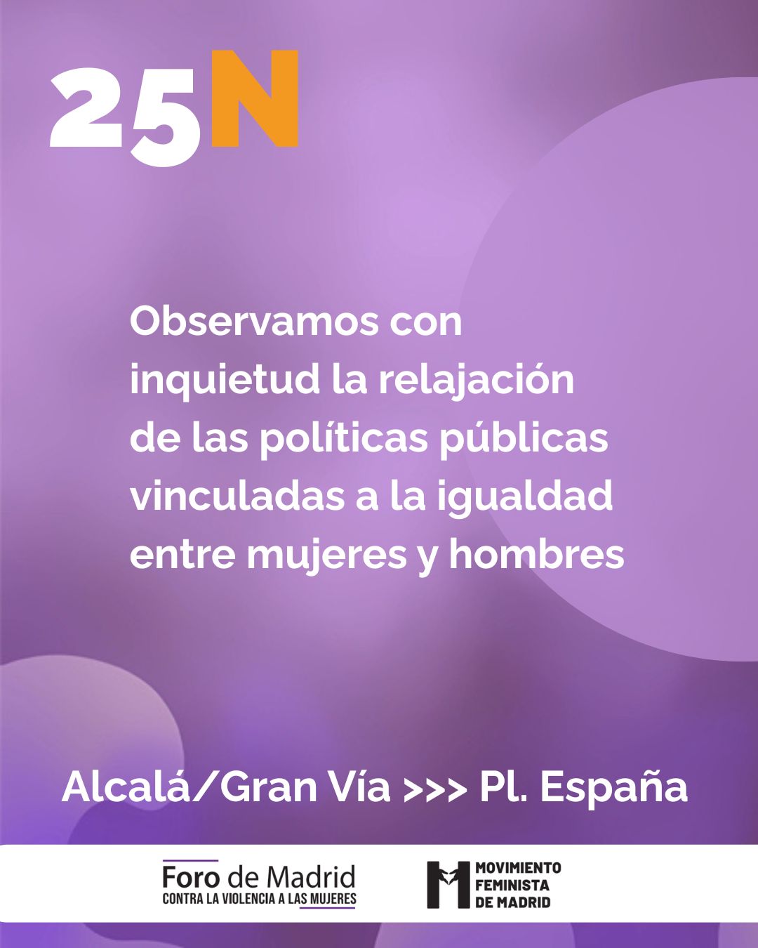 25N 2025 - Foro de Madrid contra la violencia a las mujeres