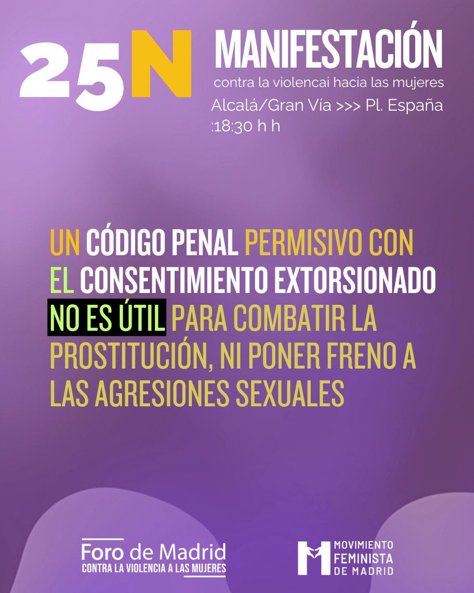 25N 2025 - Foro de Madrid contra la violencia a las mujeres